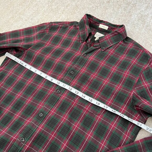 J. Crew Plaid Brushed Twill Slim Fit Long Sleeve Button Down Shirt M - Picture 6 of 7